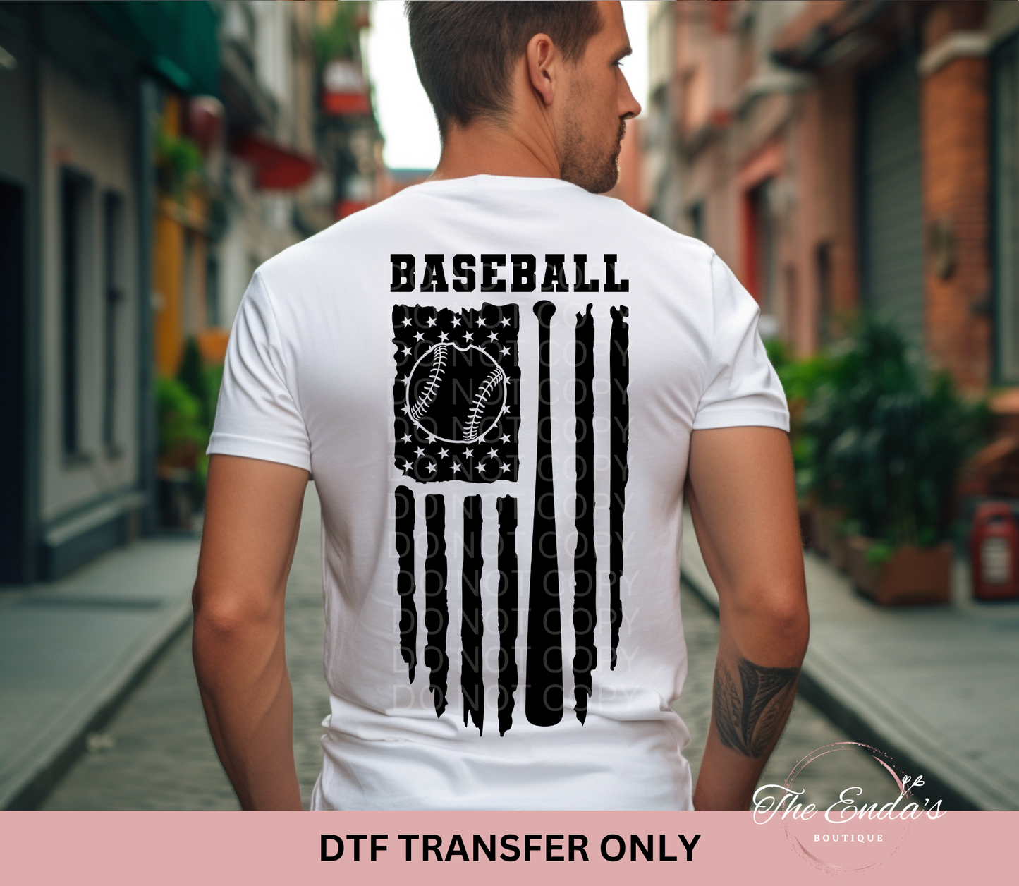 Baseball Flag DTF Transfer