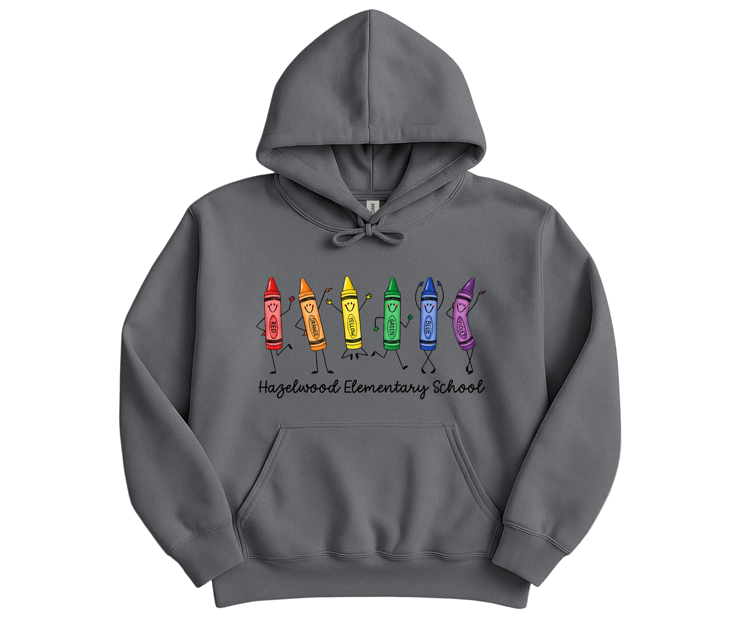 Hazelwood Elementary | HES-12 | Dancing Crayons Hazelwood Elementary School Hoodie