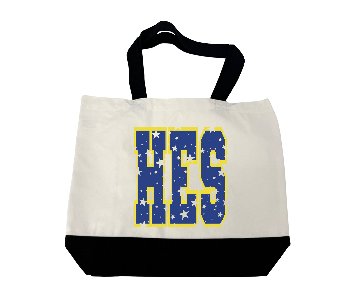 Hazelwood Elementary | HES-10 | Star Distress HES 18.5" x 15" Super Strong Large 12oz Cotton Canvas Tote Bag