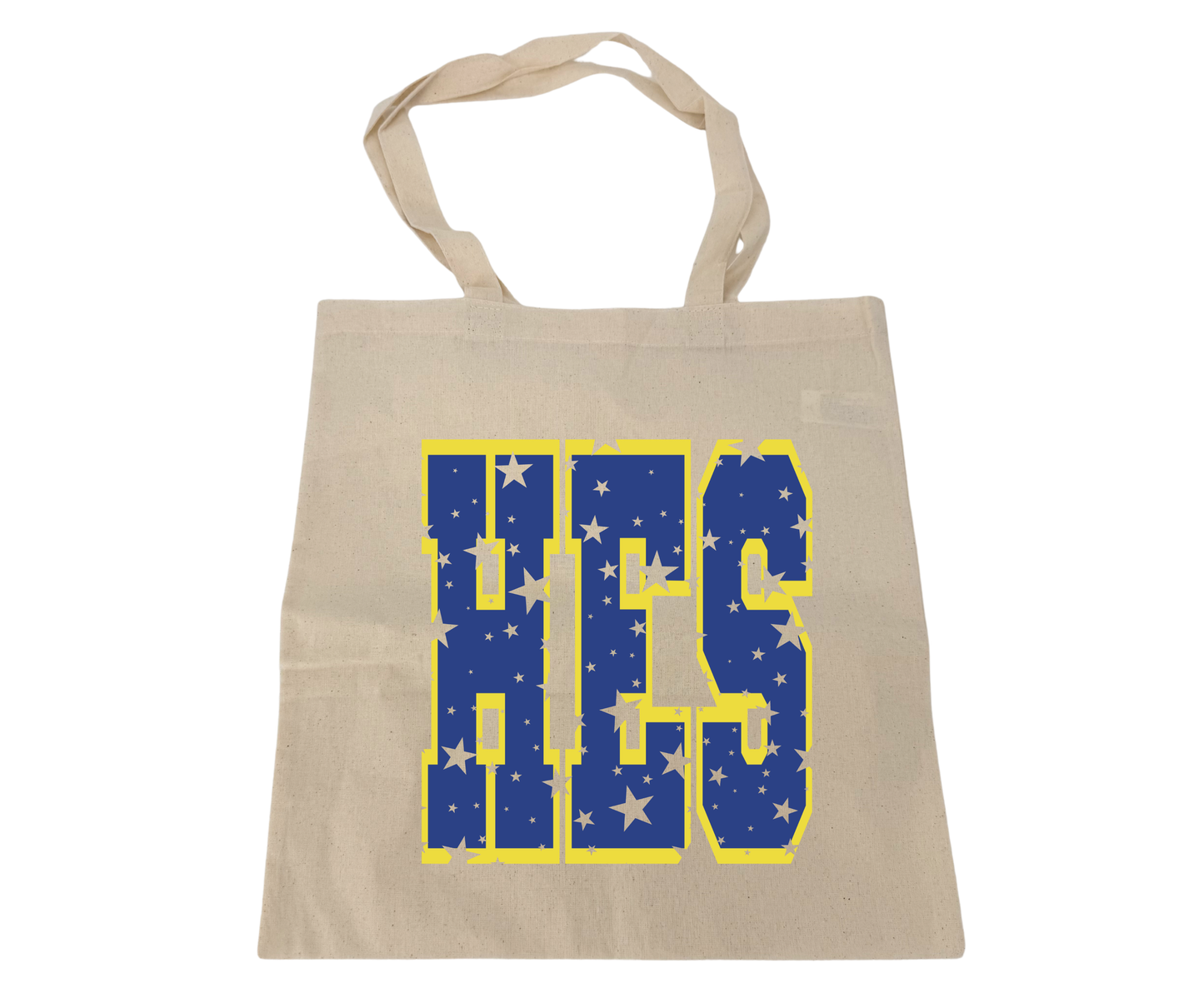 Hazelwood Elementary | HES-10 | Star Distress HES 16" x 15" Lightweight Medium Cotton Tote Bag