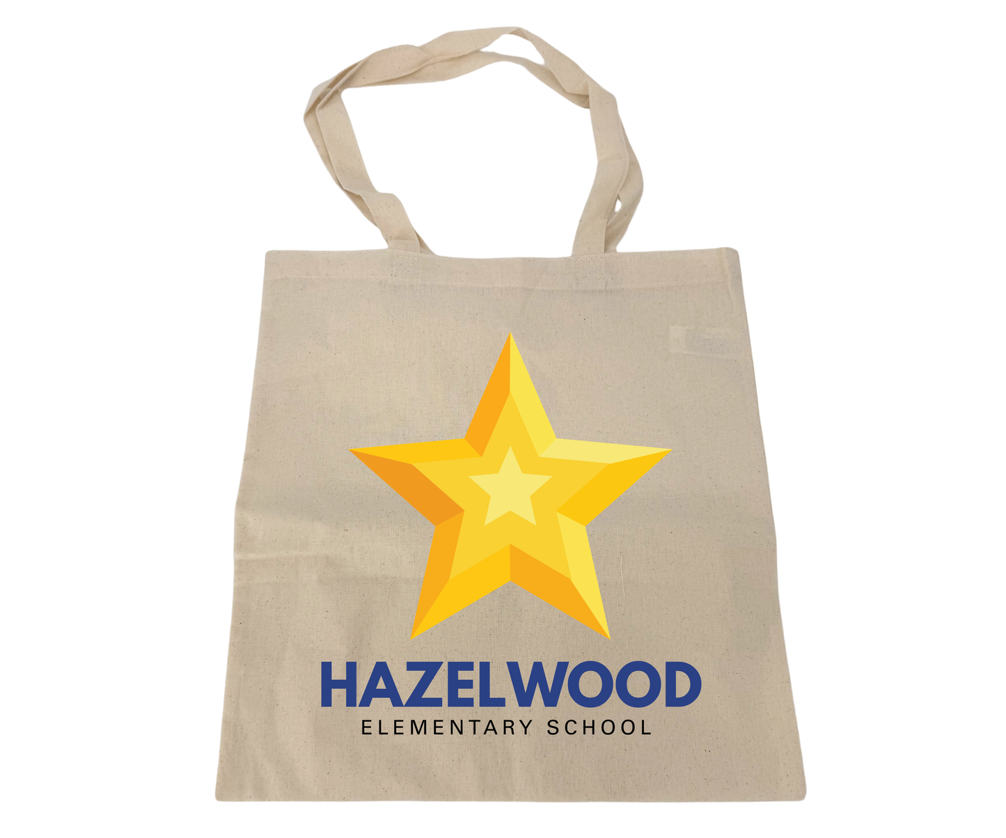 Hazelwood Elementary | HES-7 | Classic Star 16" x 15" Lightweight Medium Cotton Tote Bag