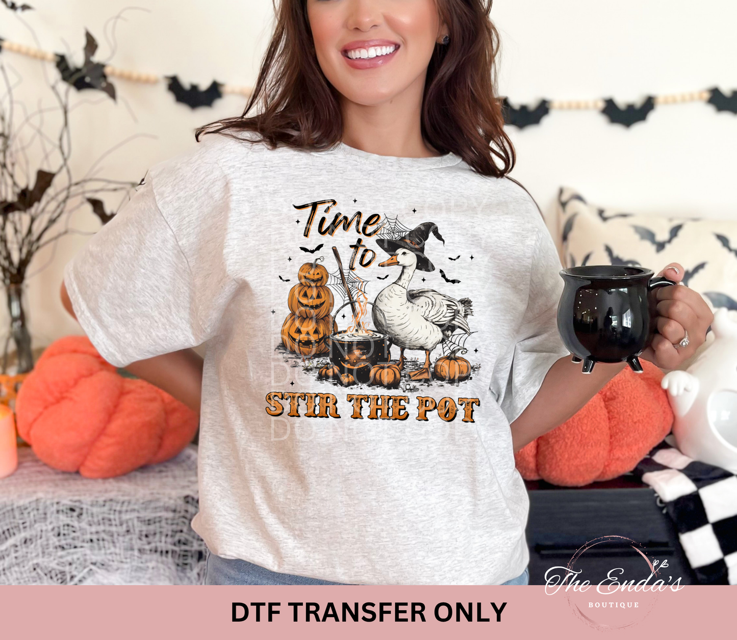 Time To Stir The Pot Spooky Goose DTF Transfer