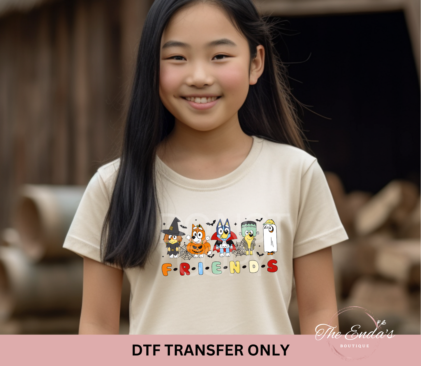 Blue Dog Friends DTF Transfer