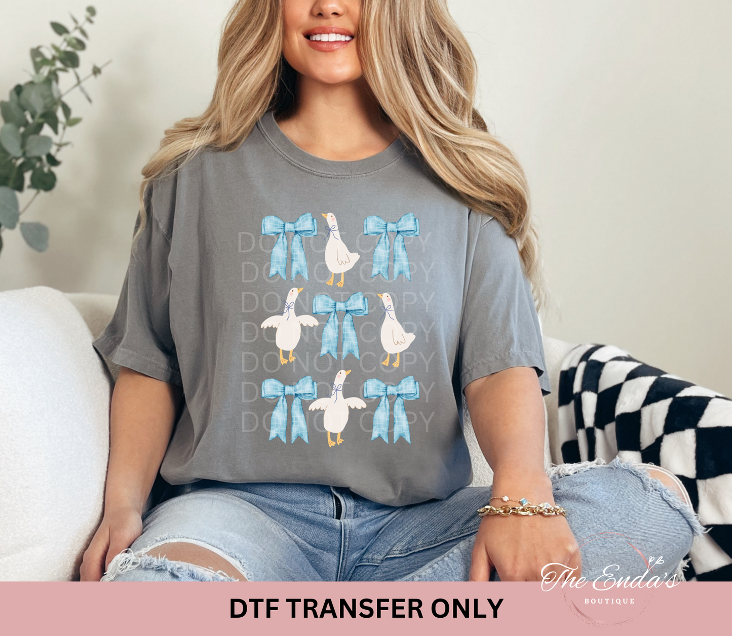 Goose Blue Coquette DTF Transfer