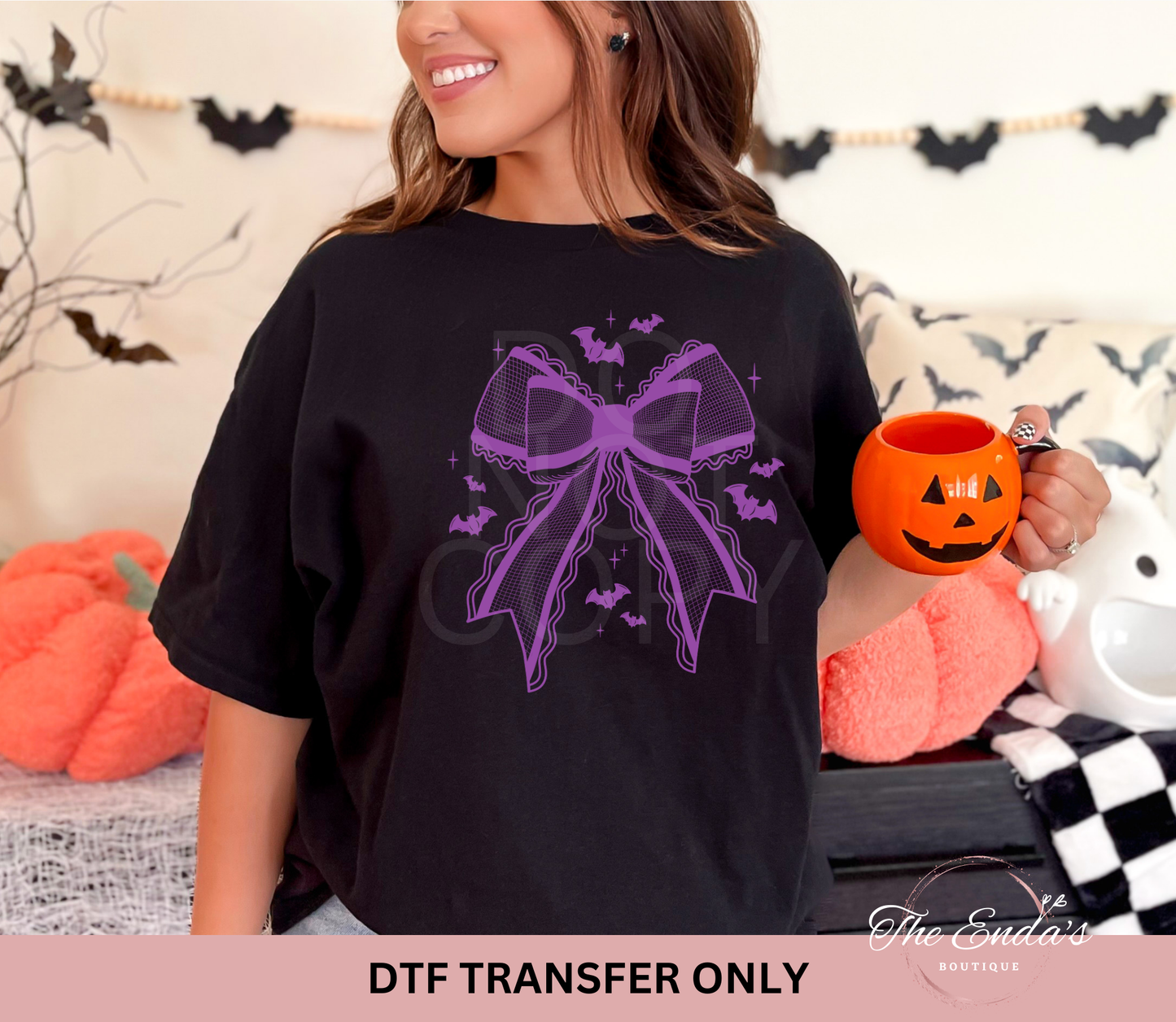 Gothic Bow DTF Transfer