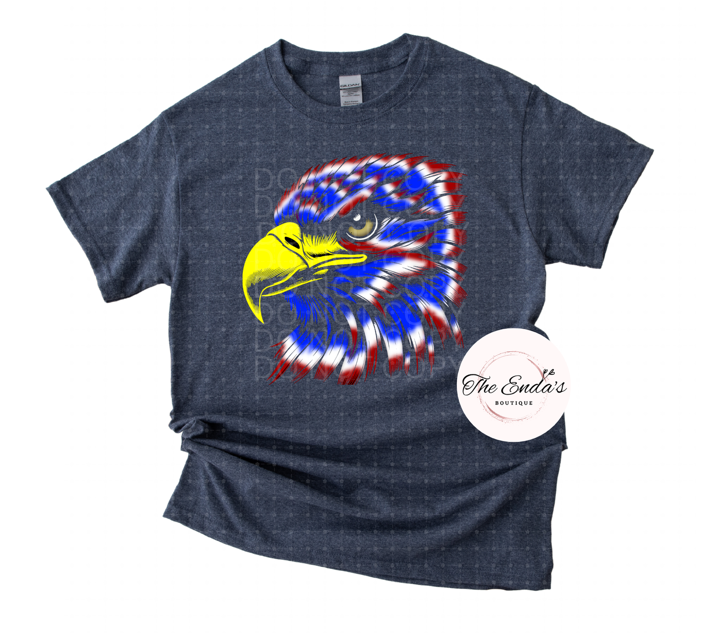 Patriotic Tie Dye Eagle Short Sleeve T-Shirt