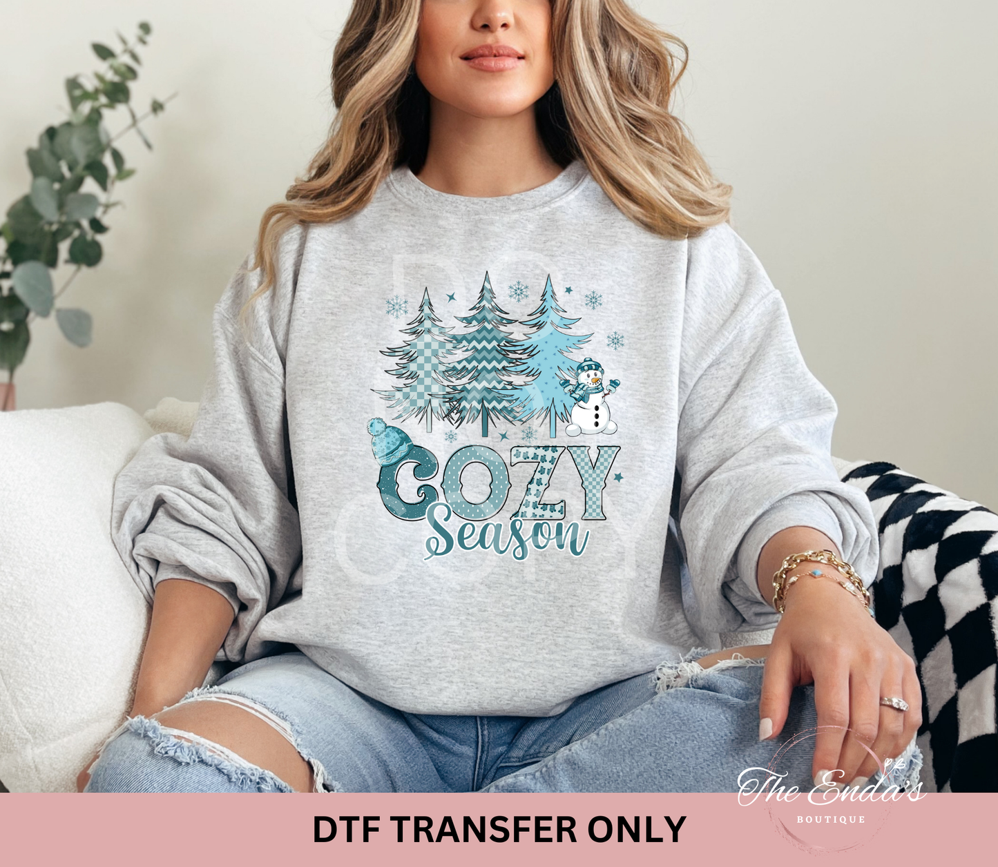 Cozy Season Winter Trees DTF Transfer