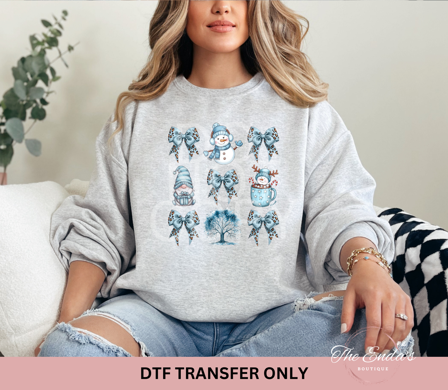 Snowman Gnome Leopard Coquette DTF Transfer