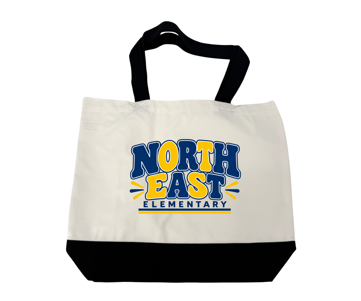 Northeast Elementary | NEES-1 | Northeast Bold 18.5" x 15" Super Strong Large 12oz Cotton Canvas Tote Bag