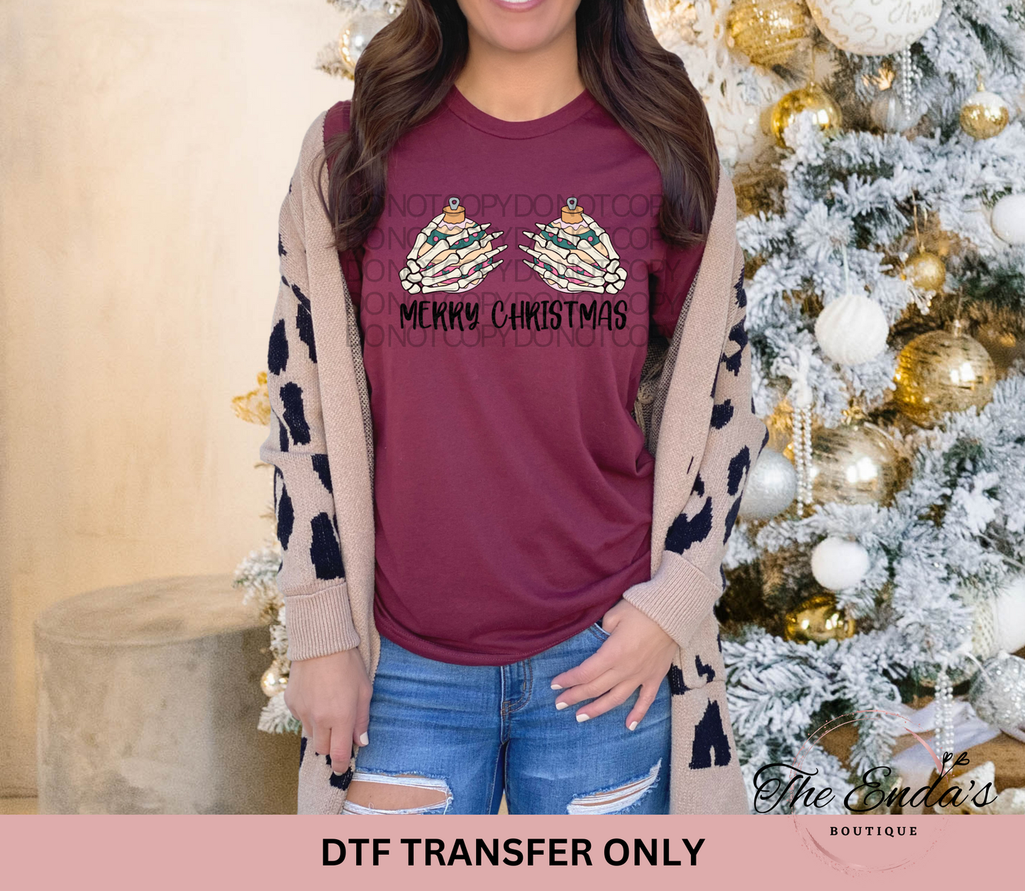 Merry Christmas Bulbs DTF Transfer
