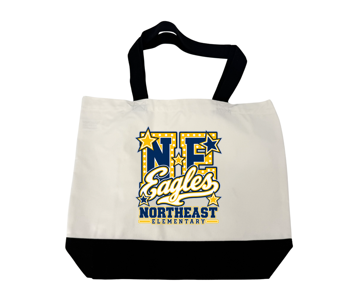 Northeast Elementary | NEES-7 | Northeast Marquee 18.5" x 15" Super Strong Large 12oz Cotton Canvas Tote Bag