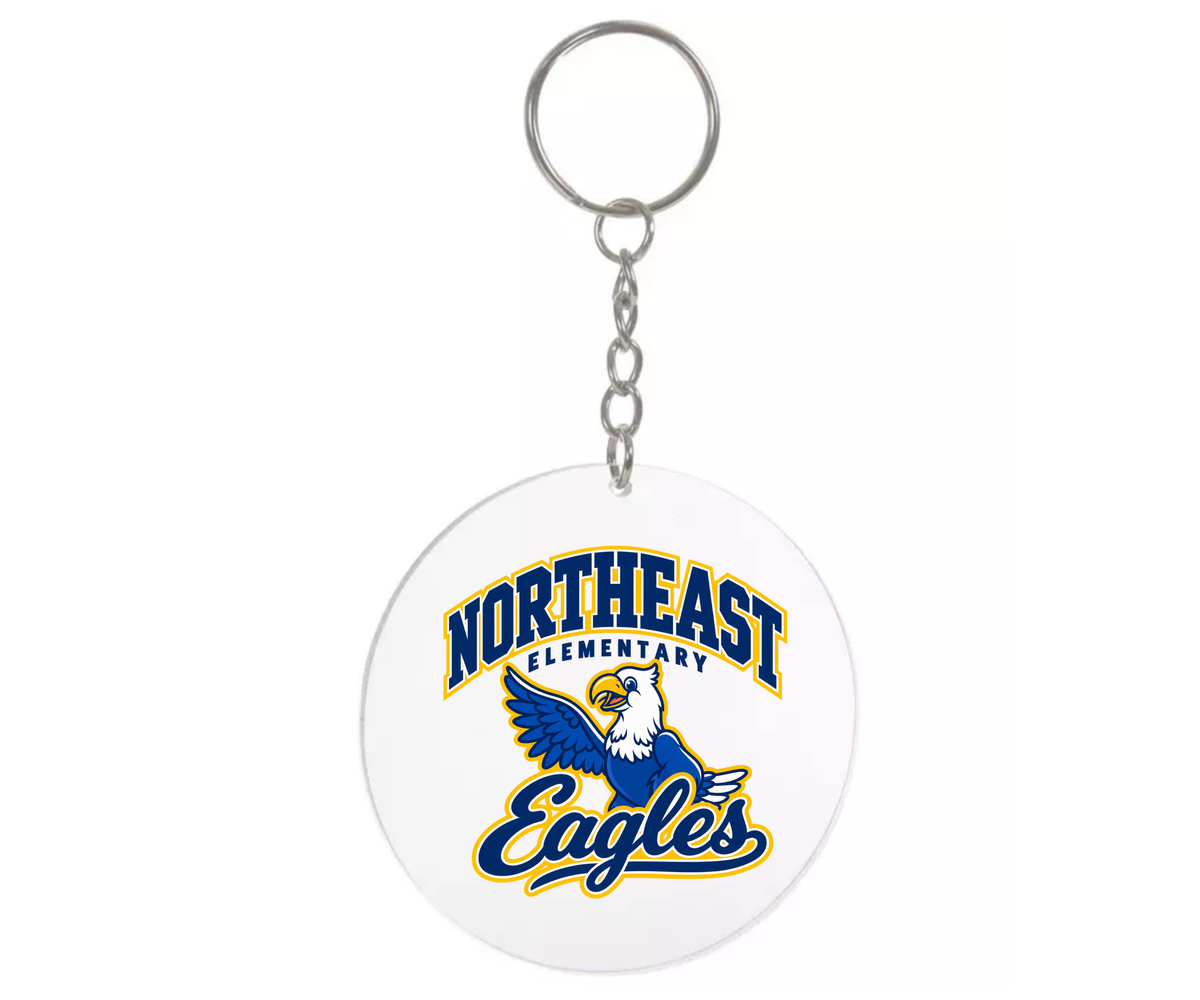 Northeast Elementary | NEES-3 | Flying Eagle Round Acrylic Keychain