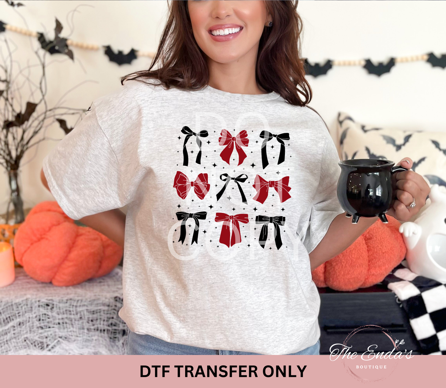 Red/Black Coquette DTF Transfer
