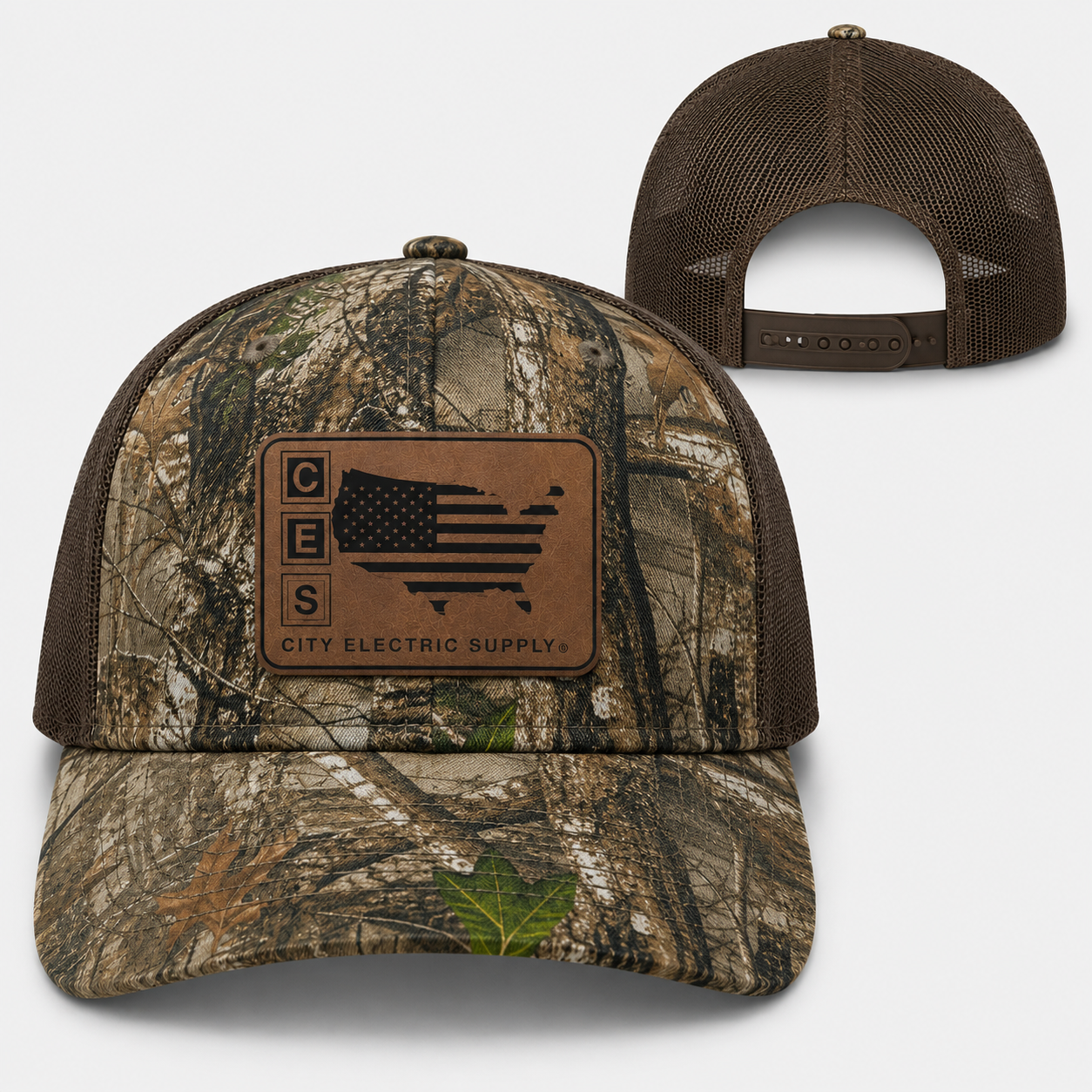 City Electric Supply Snapback Trucker Adjustable Cap (Camo)