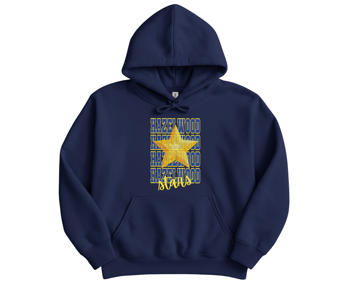 Hazelwood Elementary | HES-4 | Varsity Stacked Stars Hoodie
