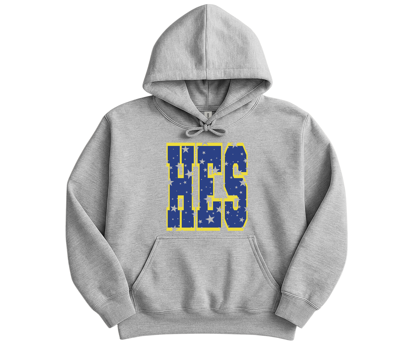 Hazelwood Elementary | HES-10 | Star Distress HES Hoodie