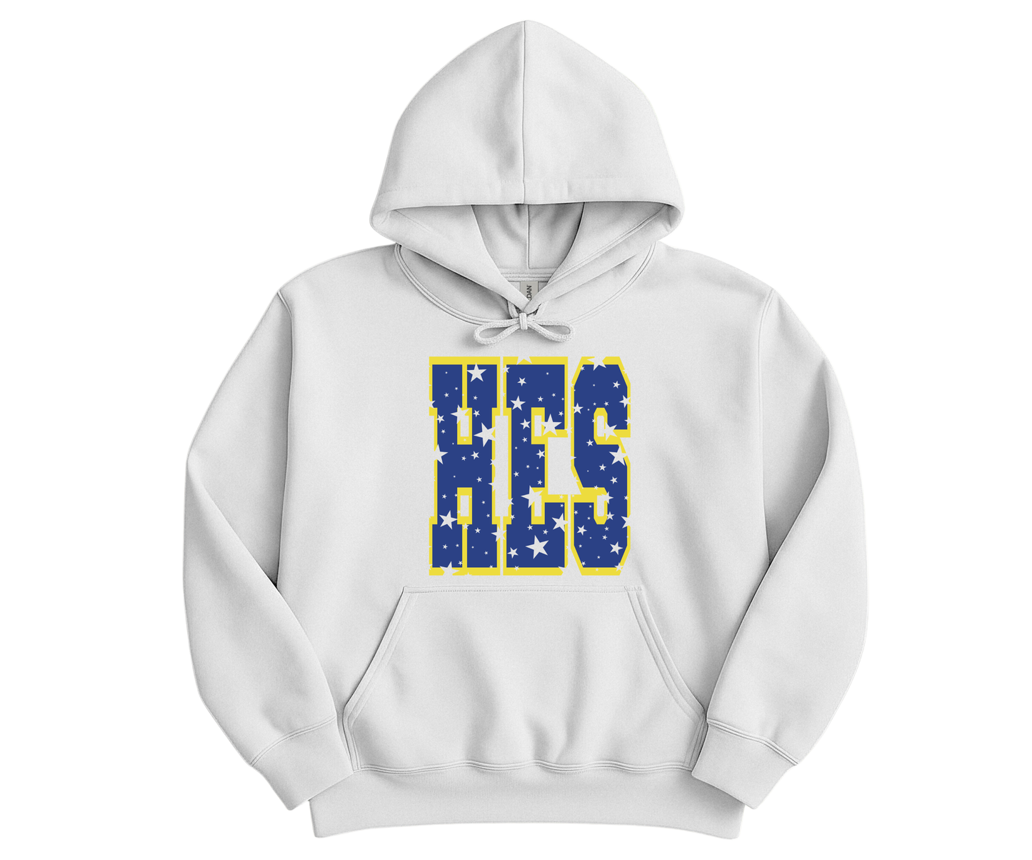 Hazelwood Elementary | HES-10 | Star Distress HES Hoodie