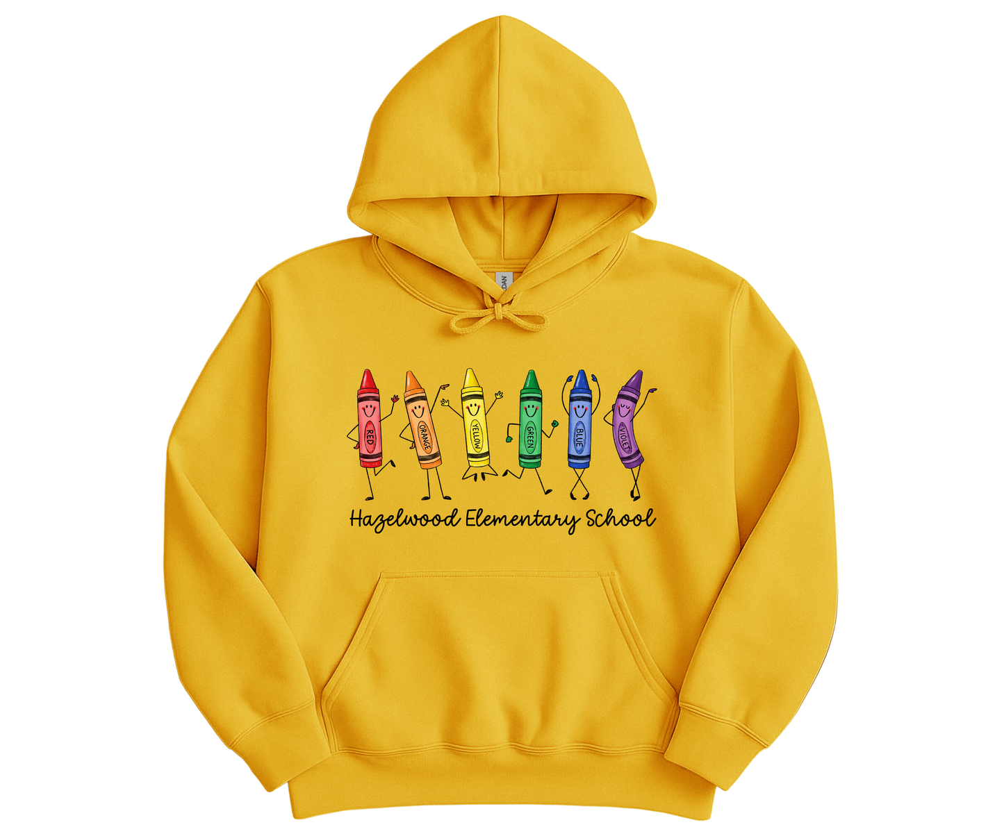 Hazelwood Elementary | HES-12 | Dancing Crayons Hazelwood Elementary School Hoodie