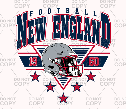 Vintage New England Football DTF Transfer