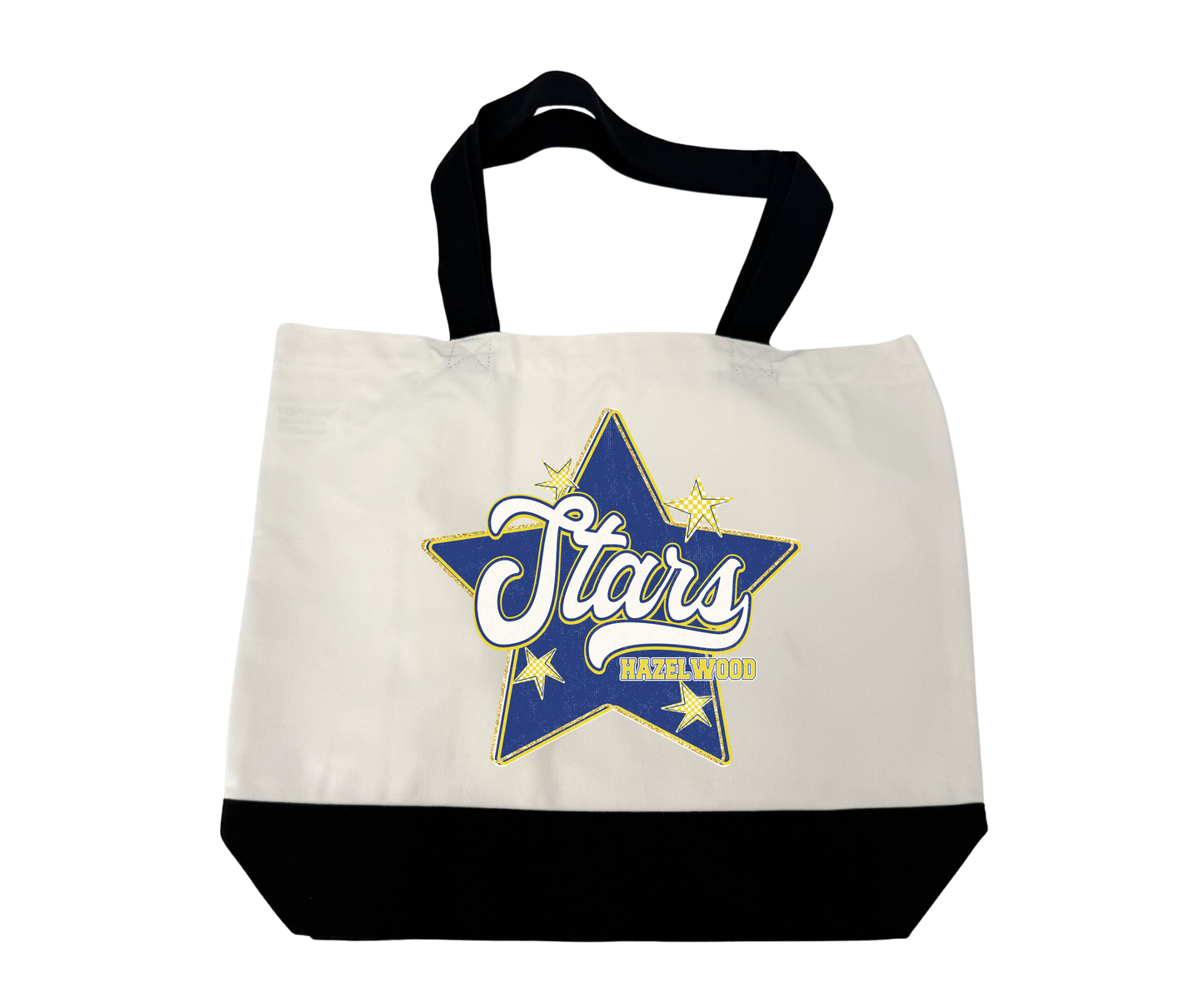 Hazelwood Elementary | HES-14 | Classic Varsity Stars hazelwood 18.5" x 15" Super Strong Large 12oz Cotton Canvas Tote Bag