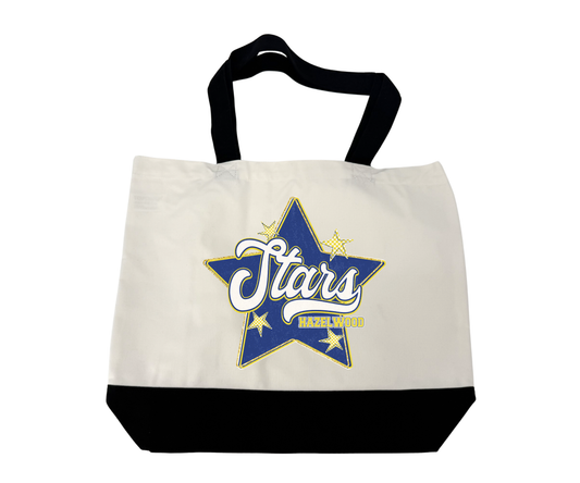 Hazelwood Elementary | HES-14 | Classic Varsity Stars Hazelwood 18.5" x 15" Super Strong Large 12oz Cotton Canvas Tote Bag