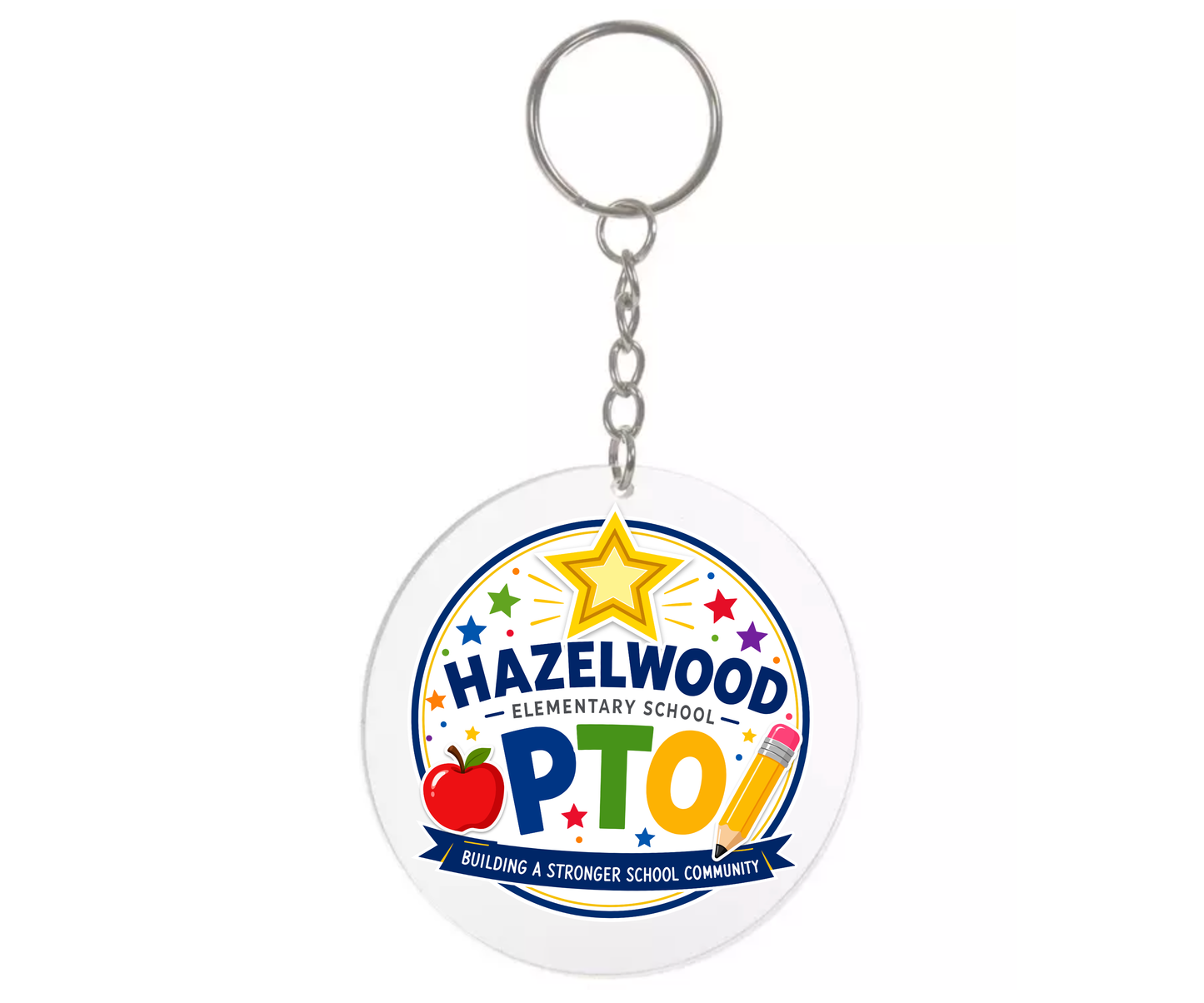 Hazelwood Elementary School PTO Round Acrylic Keychain