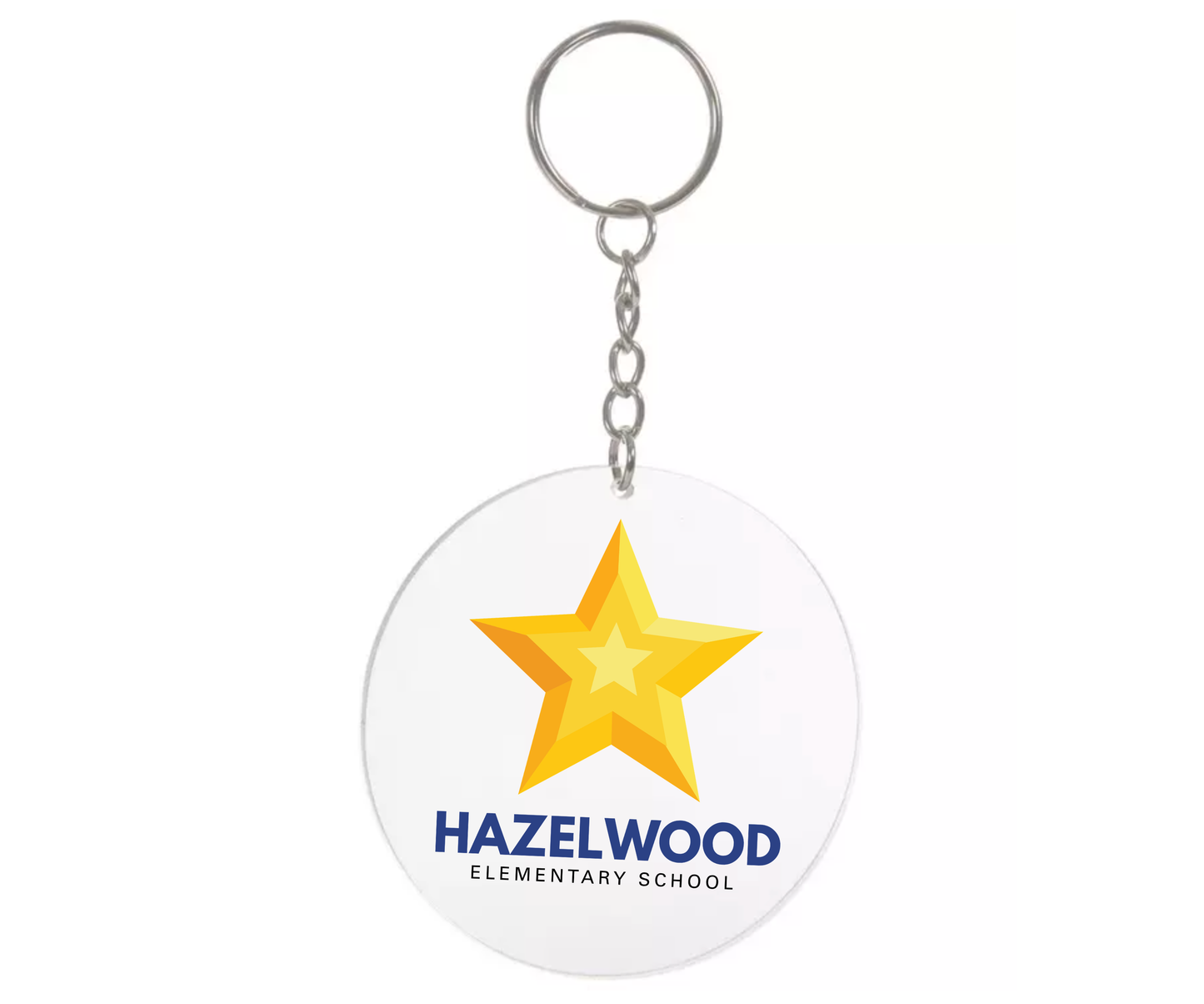 Hazelwood Elementary | HES-7 | Classic Star Round Acrylic Keychain