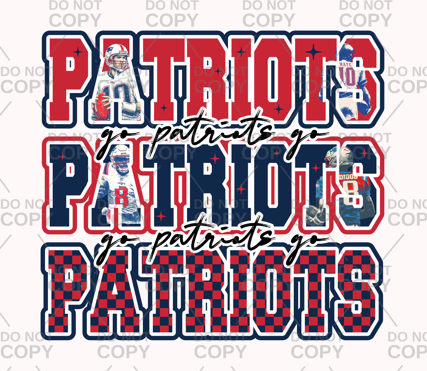 Go Patriots Go DTF Transfer