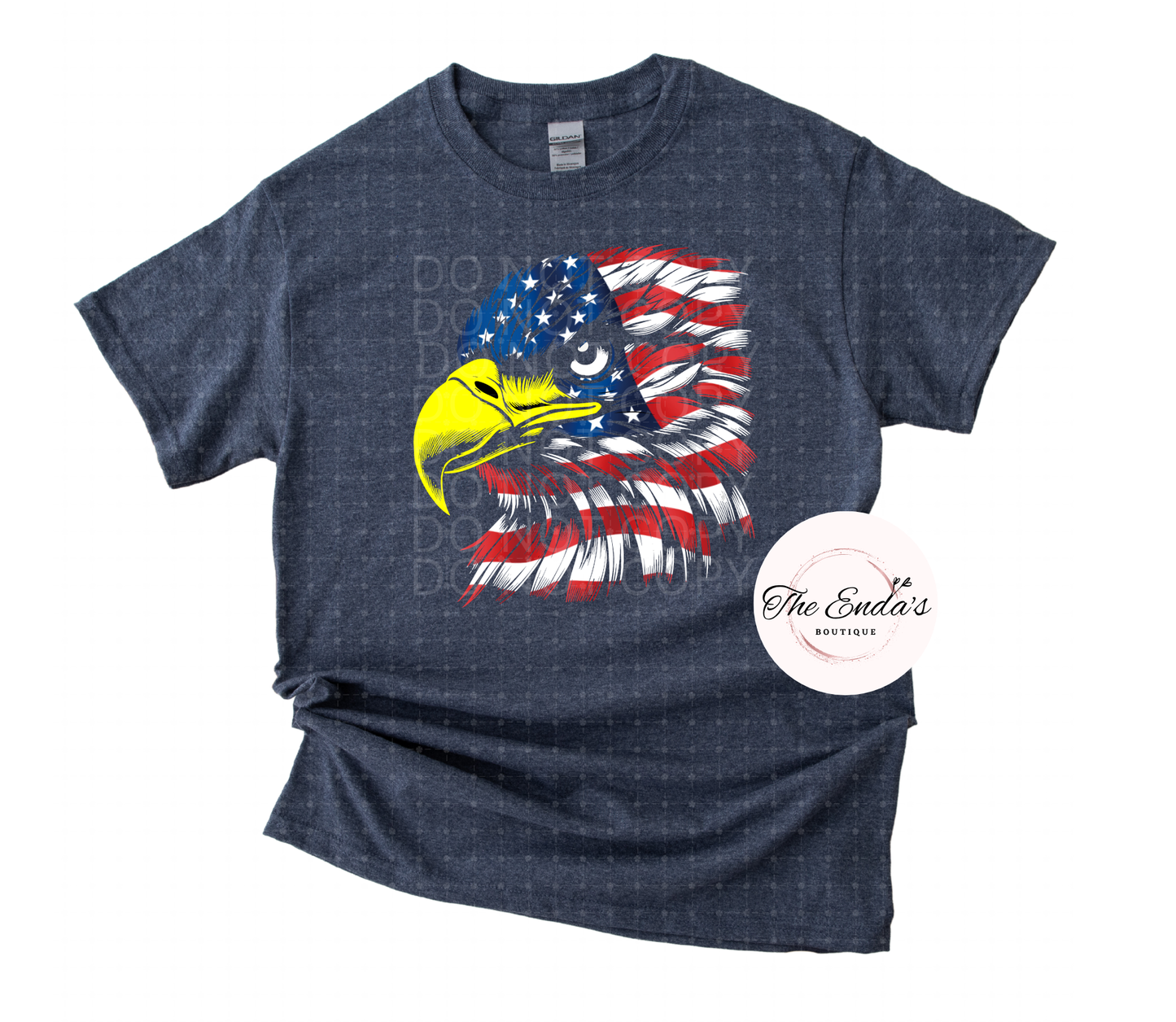 American Flag Eagle Short Sleeve T-Shirt