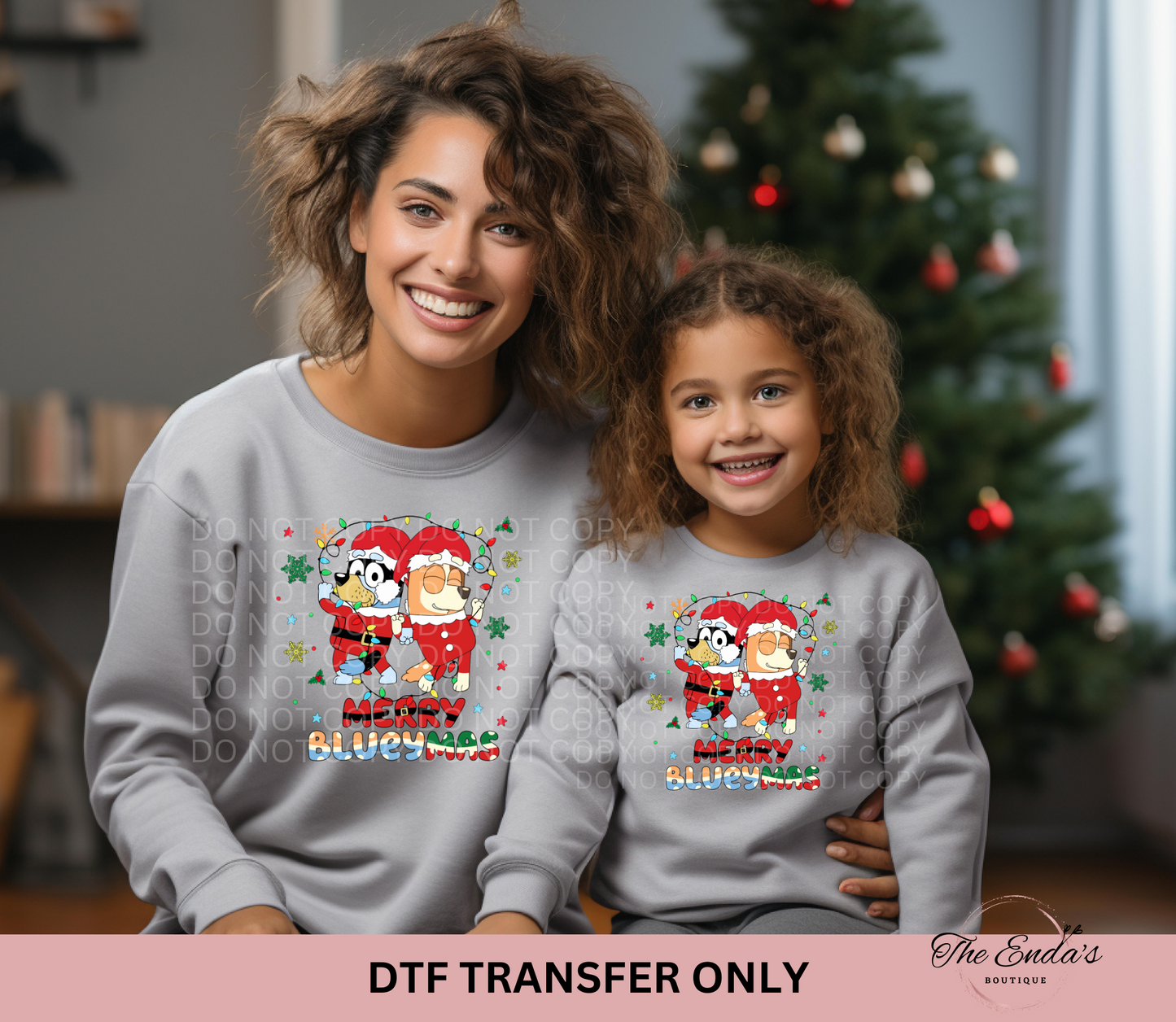 Merry Blueymas DTF Transfer