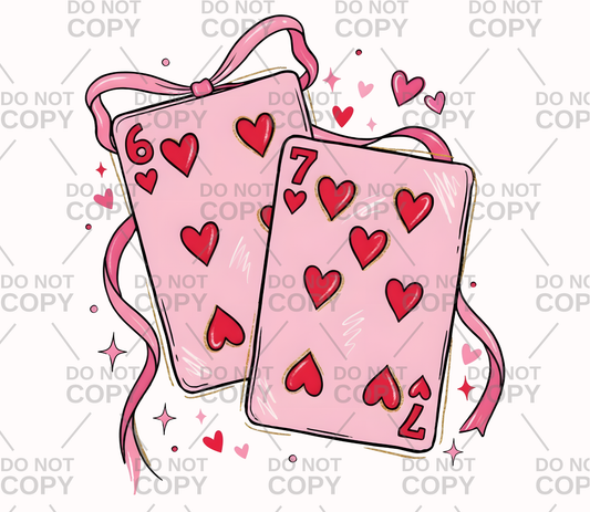 Valentine 67 Playing Cards Coquette DTF Transfer