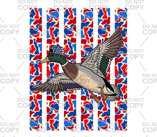 4th Of July Mallar Duck DTF Transfer