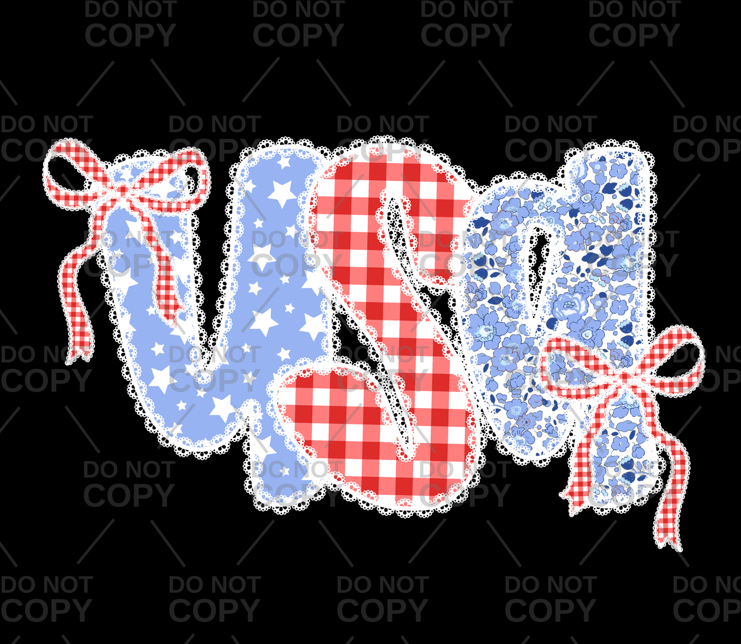 Coquette Floral USA DTF Transfer