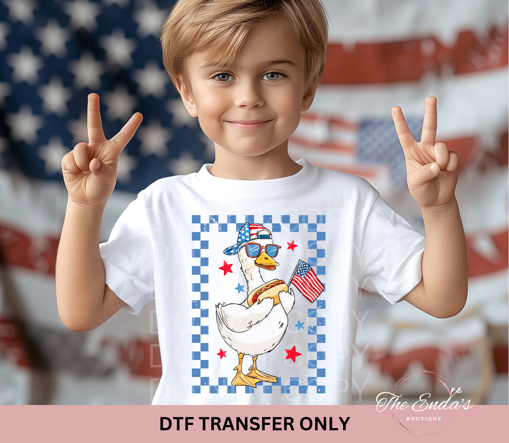 4th of July Goose With Hat DTF Transfer – The Enda's Printing & Apparel