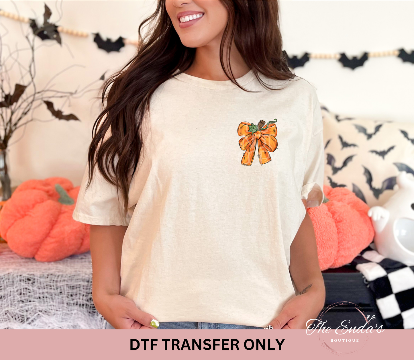 Pumpkin Bow DTF Transfer