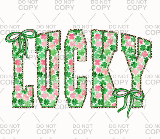 Shamrock Lucky Coquette DTF Transfer
