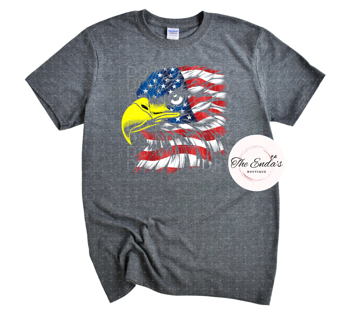 American Flag Eagle Short Sleeve T-Shirt