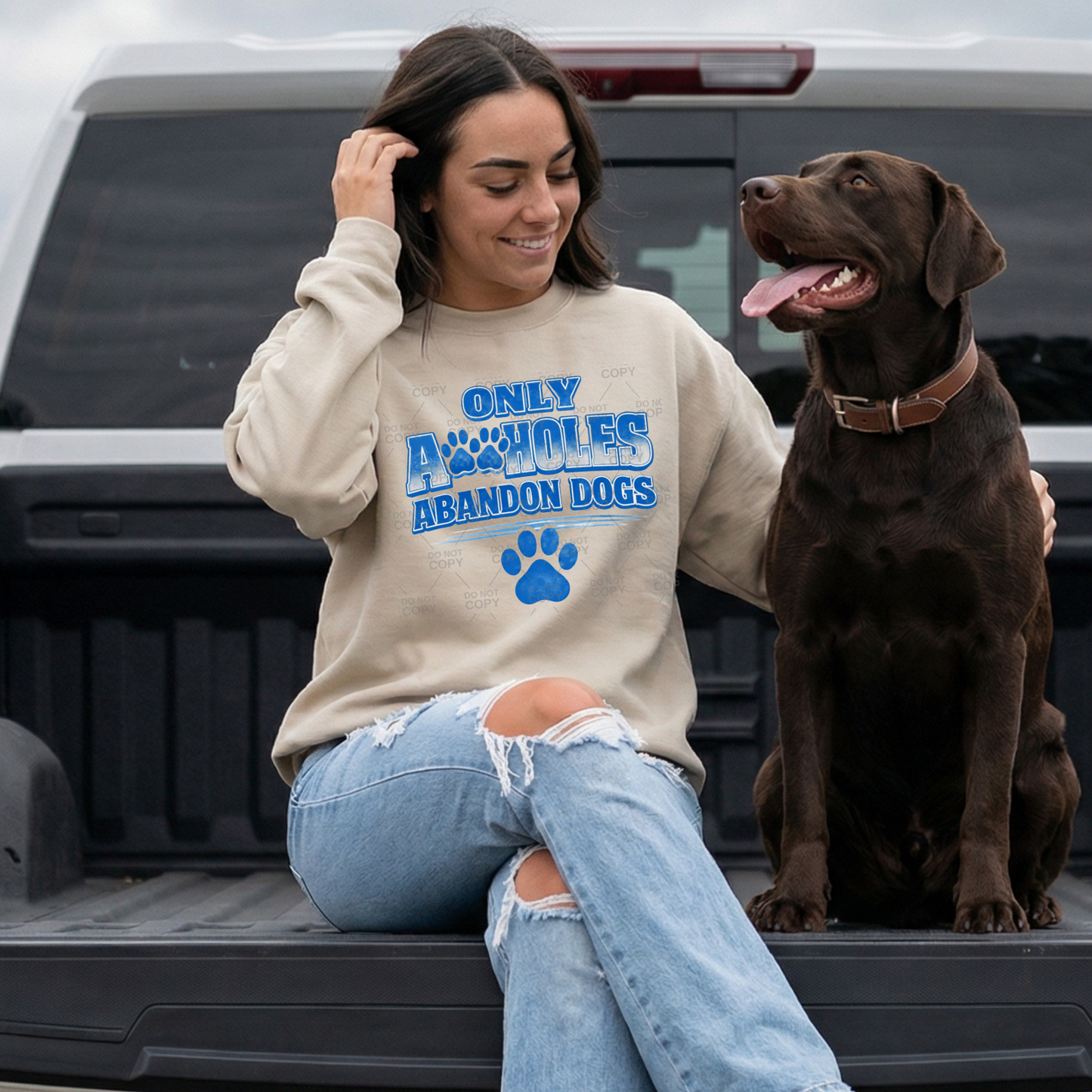 Only A🐾holes Abandon Dogs Graphic T-Shirt or Crewneck Sweatshirt **LOCAL TO ENTERPRISE AL**