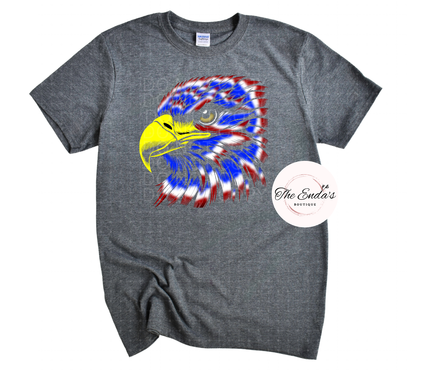 Patriotic Tie Dye Eagle Short Sleeve T-Shirt