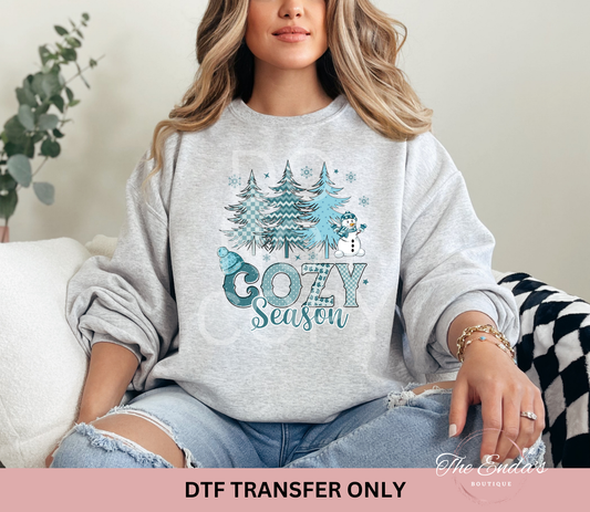 Cozy Season Winter Trees DTF Transfer