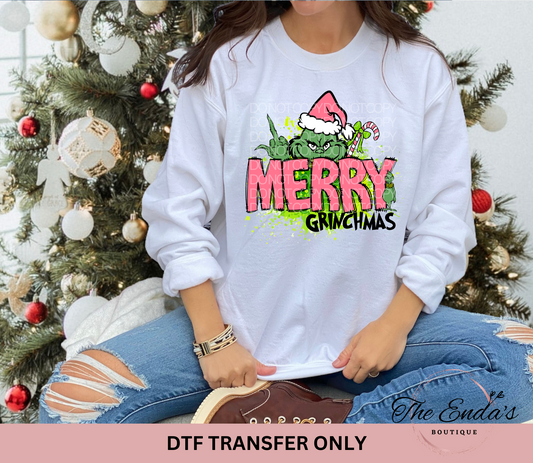 Merry Grinchmas DTF Transfer