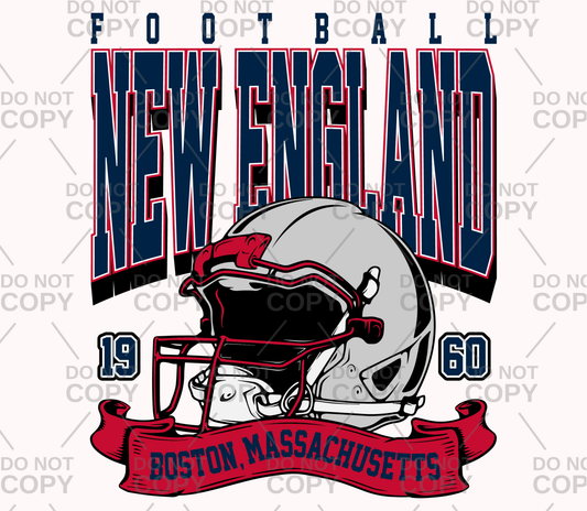 New England Football Helmet DTF Transfer