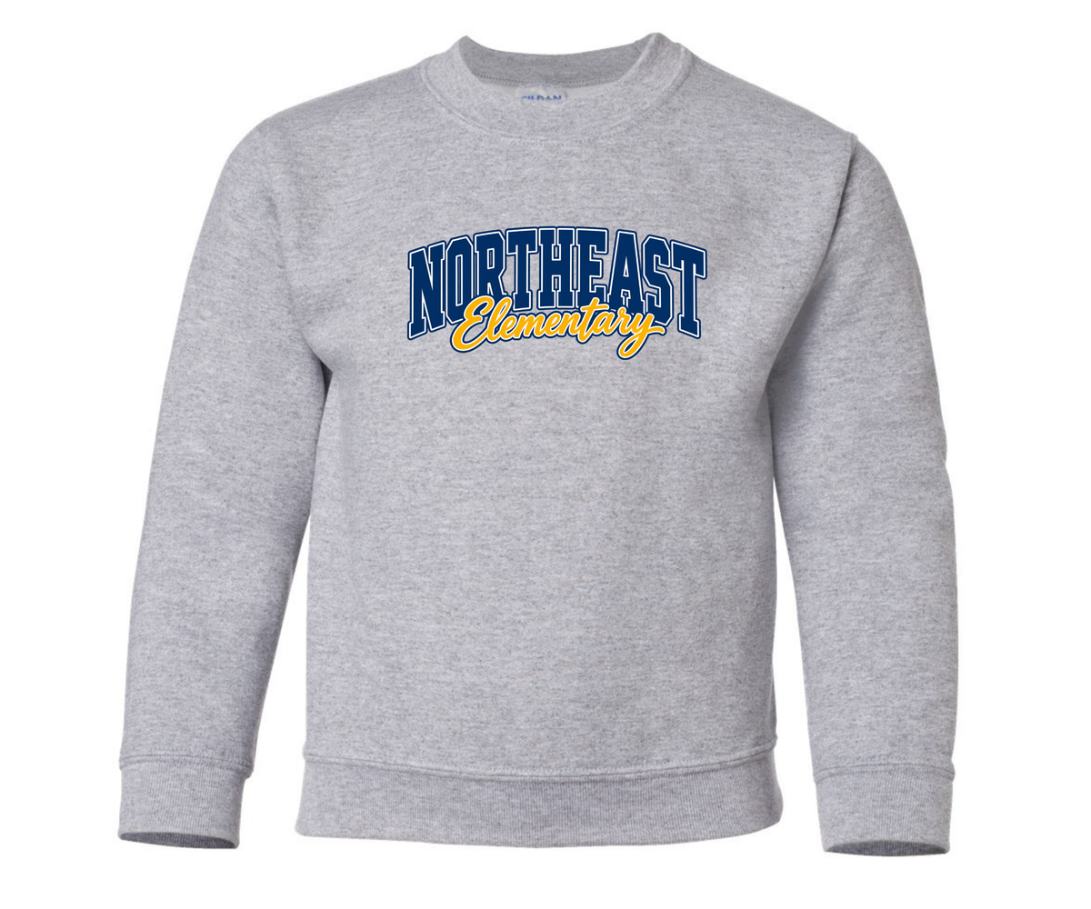 Northeast Elementary | NEES-6 | Northeast Script Crewneck Sweatshirt YOUTH SIZING