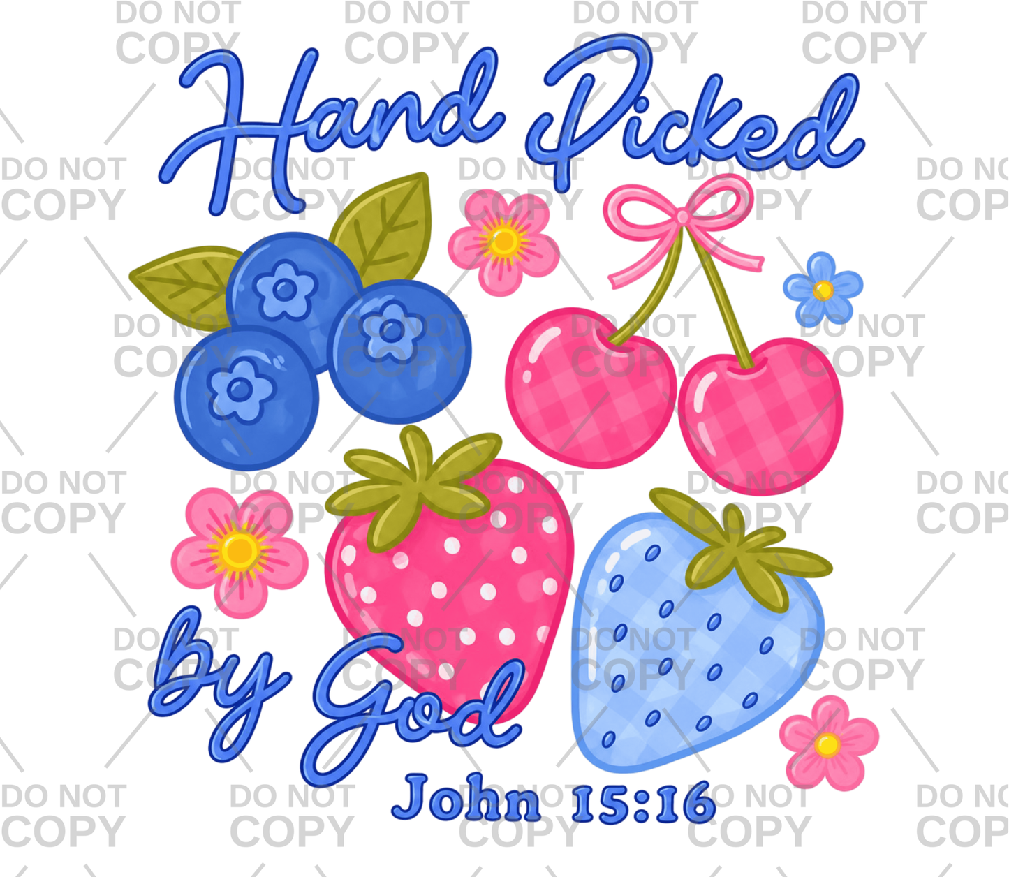 Hand Picked By God Fruits DTF Transfer