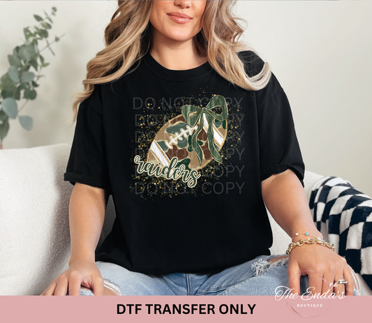 Personalized Splattered Camo Football DTF Transfer (YOU DON'T HAVE TO ADD A PERSONALIZATION)