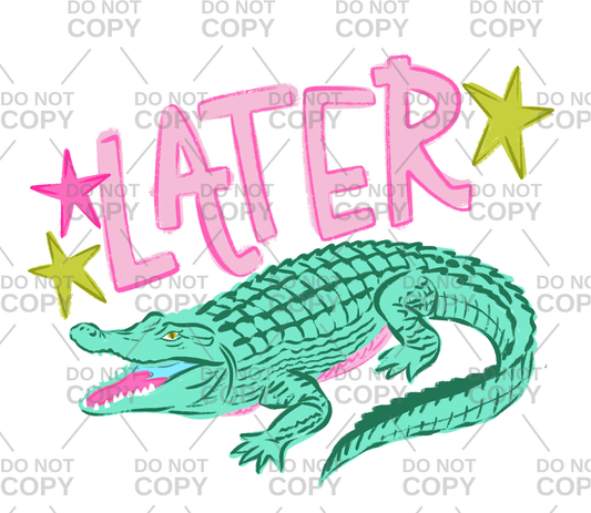 Later Gator Stars DTF Transfer