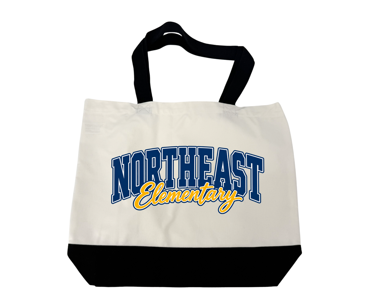 Northeast Elementary | NEES-6 | Northeast Script 18.5" x 15" Super Strong Large 12oz Cotton Canvas Tote Bag