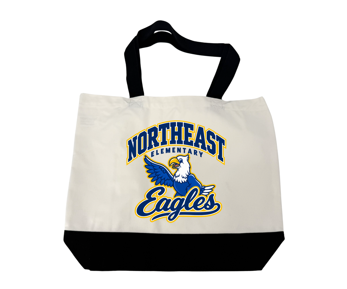 Northeast Elementary | NEES-3 | Flying Eagle 18.5" x 15" Super Strong Large 12oz Cotton Canvas Tote Bag