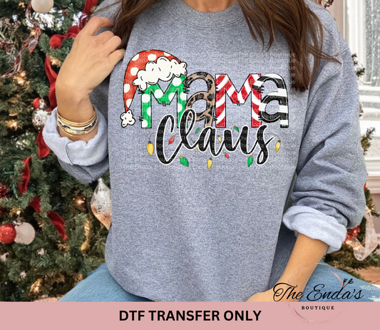 Mama Claus DTF Transfer