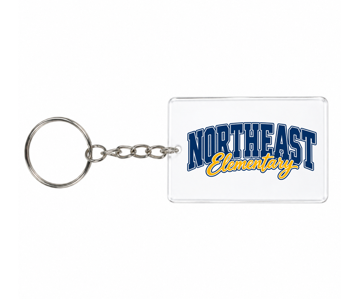 Northeast Elementary | NEES-6 | Northeast Script Acrylic Keychain
